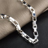 925 Silver 4MM Box Chain Bracelet Women Jewelry
