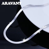 925 Silver Snake Bone Necklace Chain 4MM