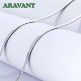 925 Silver Snake Bone Necklace Chain 4MM