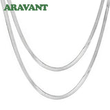 925 Silver Snake Bone Necklace Chain 4MM
