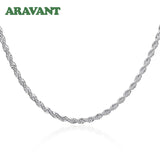 925 Silver 4MM Twist Snake Chain Necklace Men Women 16-30 Inches