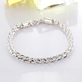 925 Silver Twisted Charm Bracelets For Men Women