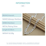 925 Silver Sideways Necklaces For Men Silver Necklace Jewelry