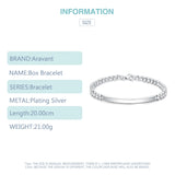 925 Silver 5MM Box Chain Bracelet For Women Jewelry Accessories Gift