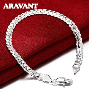 925 Silver 5MM Men's Sideways Bracelets