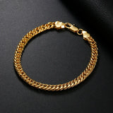 925 Silver 6MM Sideways Bracelet Chain for Men Women