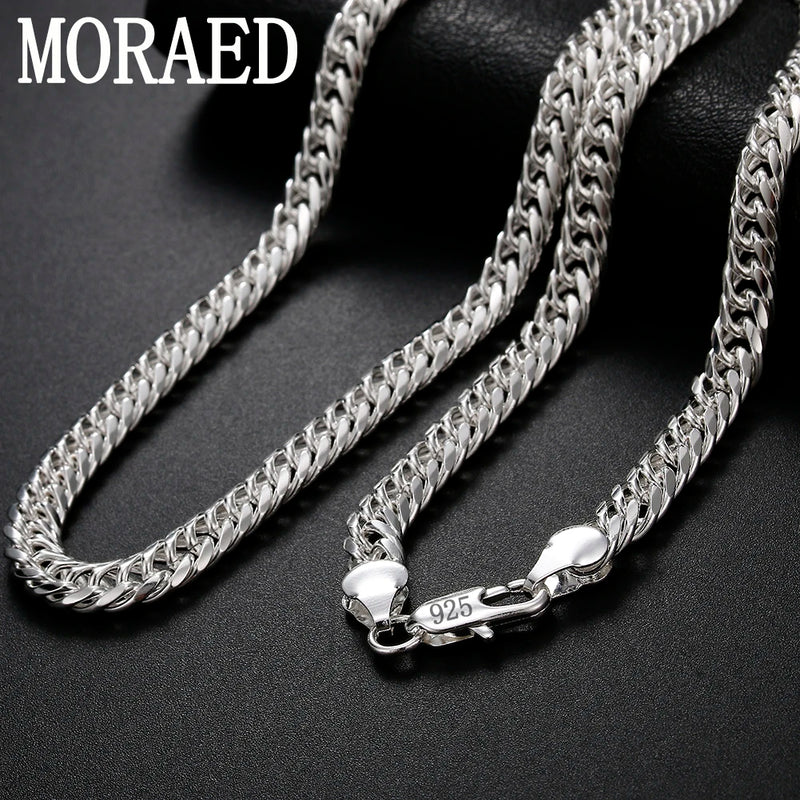 925 Silver 6MM Necklace Chain For Men Women Jewelry