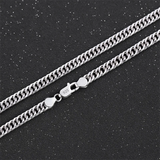 925 Silver 6MM Necklace Chain For Men Women Jewelry