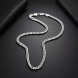 925 Silver 6MM Necklace Chain For Men Women Jewelry
