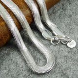 925 Silver 6MM Snake Chain Necklace Men Women Silver Necklaces