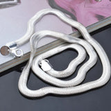 925 Silver 6MM Snake Chain Necklace Men Women Silver Necklaces