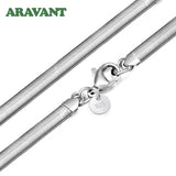 925 Silver 6MM Snake Chain Necklace Men Women Silver Necklaces