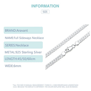 925 Silver 6mm Necklace Link Chains for Men Women