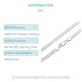 925 Silver 6mm Necklace Link Chains for Men Women