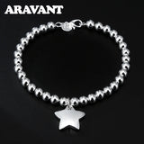 925 Silver 6mm Bracelet Chain Women Jewelry Accessories