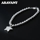 925 Silver 6mm Bracelet Chain Women Jewelry Accessories