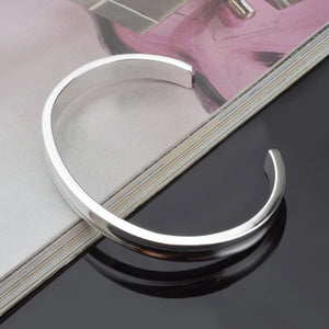 925 Silver 7mm Bangle Open Cuff Bracelet