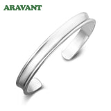 925 Silver 7mm Bangle Open Cuff Bracelet