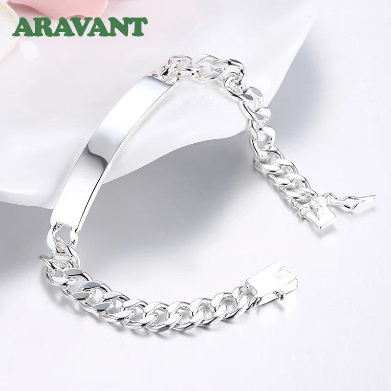 925 Silver 8MM 10MM Bracelet Chains for Wedding Jewelry