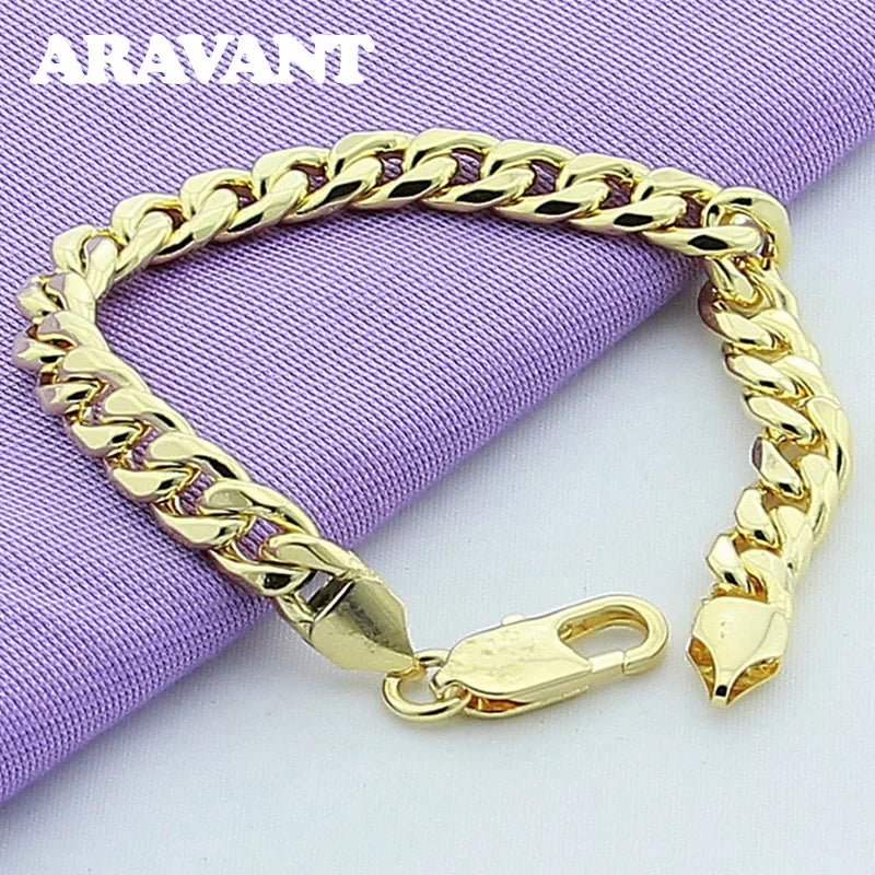 925 Silver Men's Sideways Bracelet 8MM