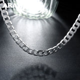 925 Silver 8MM Necklace Chain Women Men Jewelry