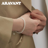 925 Silver Pearl Charm Bracelet Wedding Jewelry