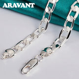 925 Silver 8mm Full Sideways Necklace Wedding Jewelry