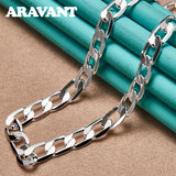 925 Silver 8mm Full Sideways Necklace Wedding Jewelry