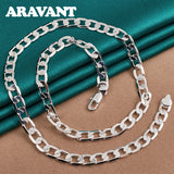 925 Silver 8mm Full Sideways Necklace Wedding Jewelry