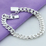 925 Silver 8mm Men's Sideways Bracelet