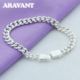 925 Silver 8mm Men's Sideways Bracelet