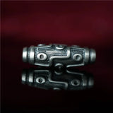 925 Silver 9 Eyes 2 eyes Dzi Beads Tibetan Loose Beads