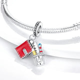 925 Silver Notebook Beads for Bracelet, Women's Jewelry Gift