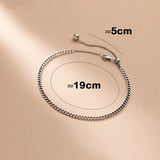 925 Silver Anklet Foot Bracelet Chain Women Jewelry Thai Silver Adjustable