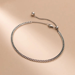 925 Silver Anklet Foot Bracelet Chain Women Jewelry Thai Silver Adjustable