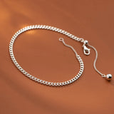 925 Silver Anklet Foot Bracelet Chain Women Jewelry Thai Silver Adjustable