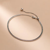 925 Silver Anklet Foot Bracelet Chain Women Jewelry Thai Silver Adjustable