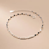 925 Silver Anklet Chain Jewelry Geometric Sweet Foot Anklets