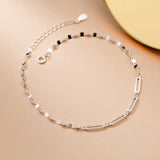 925 Silver Anklet Chain Jewelry Geometric Sweet Foot Anklets