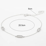 925 Silver Anklets Bracelets Foot Chain for Beach Friendship Anklet Women Girls