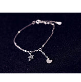 925 Silver Anklets for Women CZ Crystal Pendant Anklet