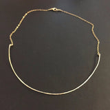 925 Silver Bar Choker Necklace Minimalism Jewelry