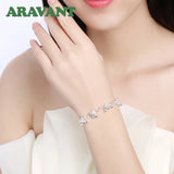 925 Silver Bead Bracelets Chains Women Jewelry