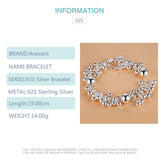 925 Silver Bead Bracelet Women's Jewelry