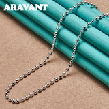 925 Silver Bead Necklaces Chains For Women Wedding Jewelry