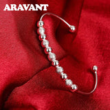 925 Silver Bead Adjustable Bracelet for Women