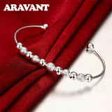 925 Silver Bead Adjustable Bracelet for Women