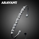 925 Silver Bead Adjustable Bracelet for Women