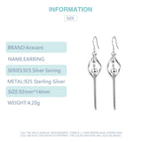 925 Silver Bead Twisted Drop Earrings Women Jewelry