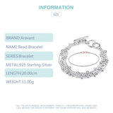 925 Silver Beads Chain Bracelets for Women